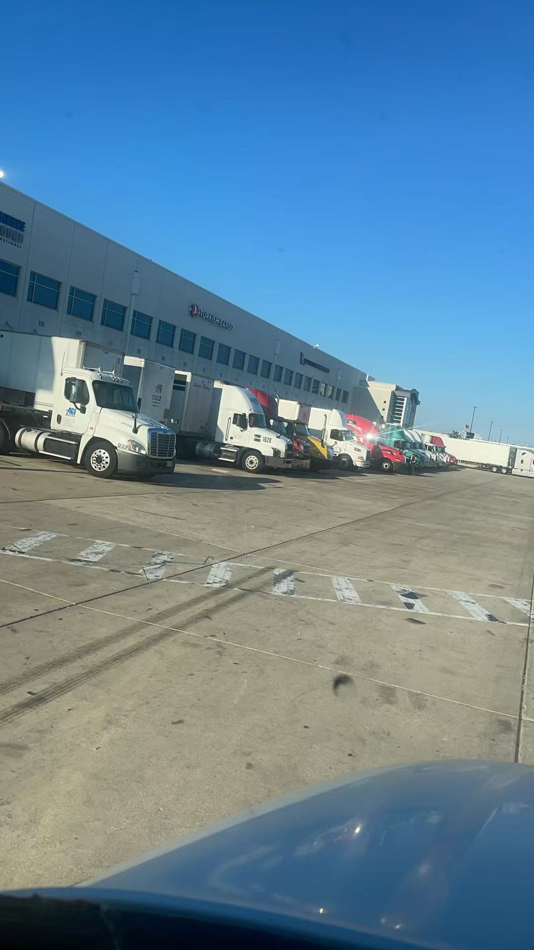 Truck parking area